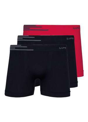 Kit com 3 Cuecas Boxer Lupo 436-002 - LUPO