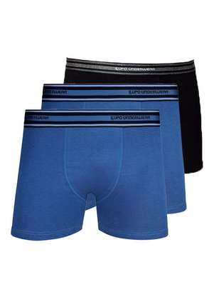 Kit com 3 Cuecas Boxer Lupo 523-003 - LUPO