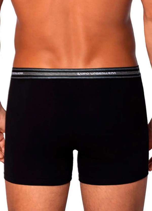 Lupo - Kit com 3 Cuecas Boxer Lupo 523-003 Azul-Preto 5