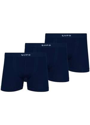 Kit com 3 Cuecas Boxer Lupo 661-001 - LUPO