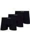 Lupo - Kit com 3 Cuecas Boxer Lupo 661-001 Marinho-Grafite - variação: 9990-Preta