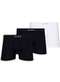 Lupo - Kit com 3 Cuecas Boxer Lupo 661-001 Marinho-Grafite - variação: Preto-Branco