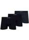 Lupo - Kit com 3 Cuecas Boxer Lupo 661-001 Marinho-Grafite - variação: Preto-Grafite