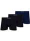 Lupo - Kit com 3 Cuecas Boxer Lupo 661-001 Marinho-Grafite - variação: Preto-Marinho
