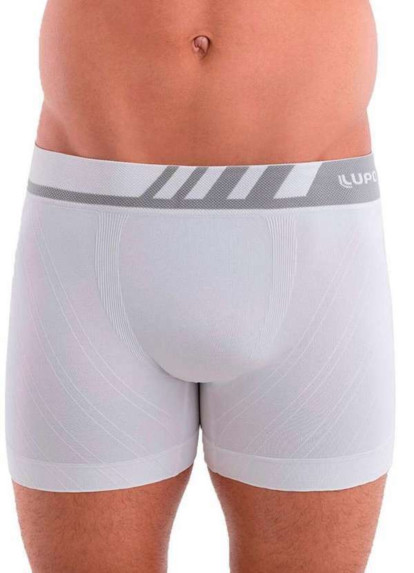 Lupo - Kit com 3 Cuecas Boxer Lupo 671-002 Branco-Grafite 2