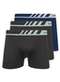 Lupo - Kit com 3 Cuecas Boxer Lupo 671-002 Branco - variação: Grafite-Marinho