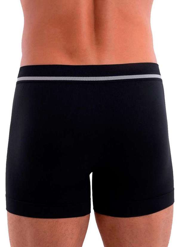 Lupo - Kit com 3 Cuecas Boxer Lupo 671-002 Preto-Branco 3