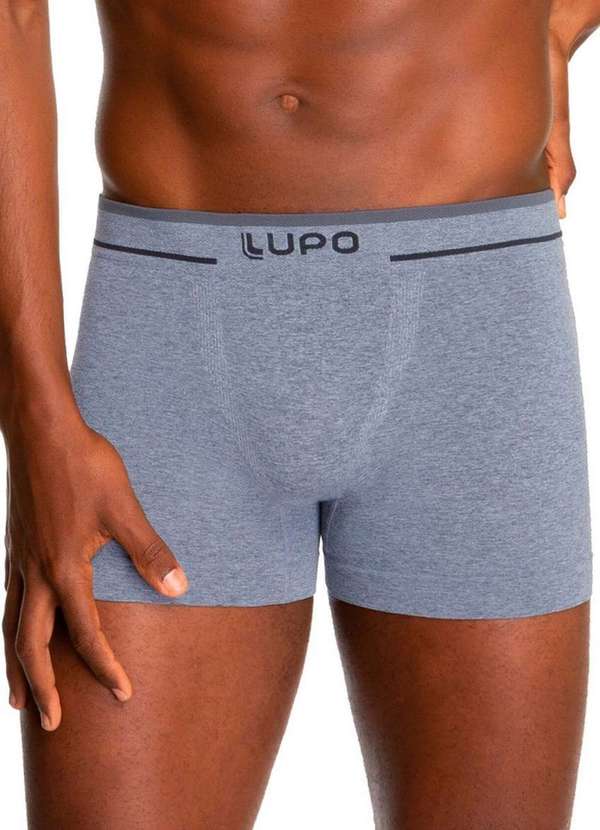 Lupo - Kit com 3 Cuecas Boxer Lupo 733-004 Azul-Cinza 3