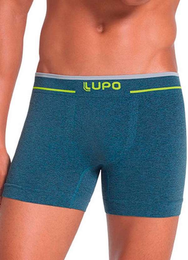 Lupo - Kit com 3 Cuecas Boxer Lupo 733-004 Azul-Preto-Mescla 2