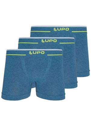 Kit com 3 Cuecas Boxer Lupo 733-004 - LUPO