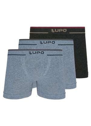 Kit com 3 Cuecas Boxer Lupo 733-004 - LUPO