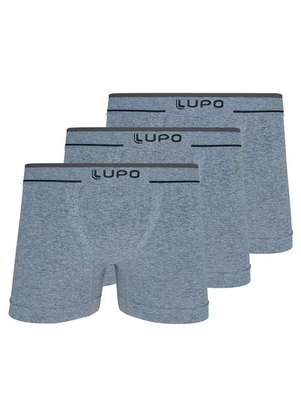 Kit com 3 Cuecas Boxer Lupo 733-004 - LUPO