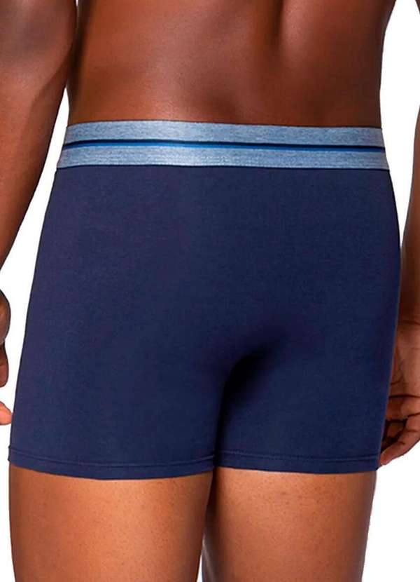 Lupo - Kit com 3 Cuecas Boxer Lupo 784-016 Marinho 3