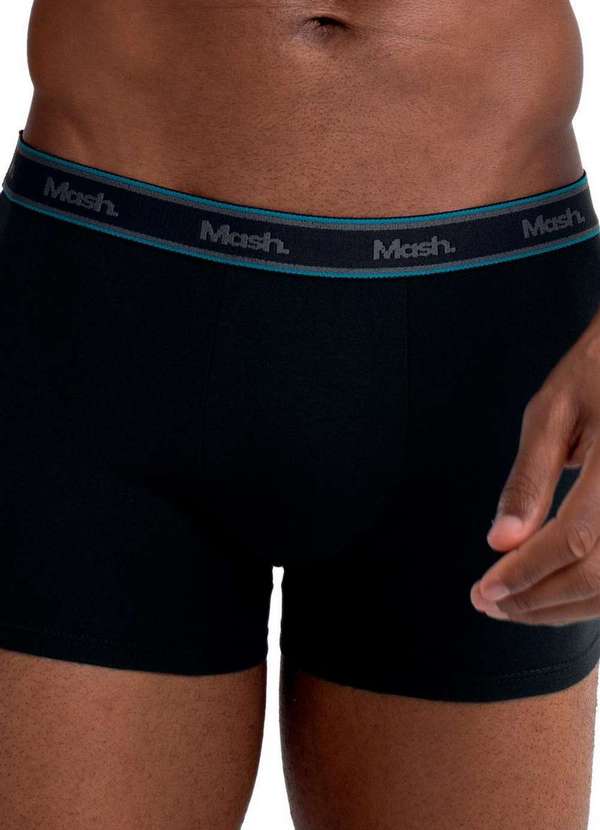 Mash - Kit com 3 Cuecas Boxer Mash 110.34 Pt00-Preto-Chumbo 2