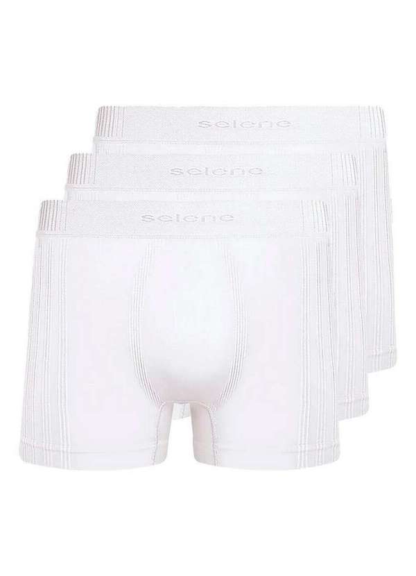 Selene - Kit com 3 Cuecas Boxer Selene 11070-002/003/440 Branco
