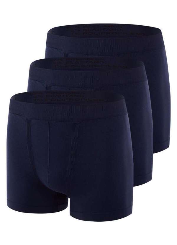 Trifil - Kit com 3 Cuecas Boxer Trifil 4620 Marinho