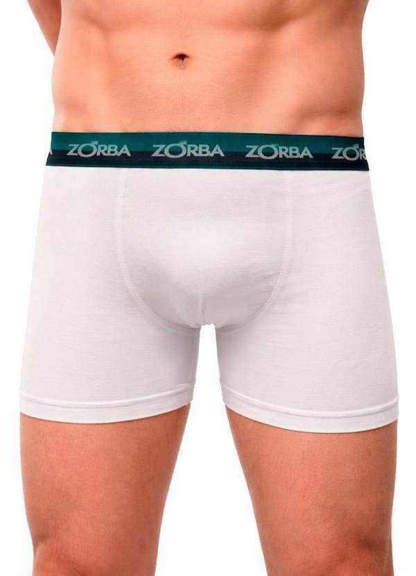 Zorba - Kit com 3 Cuecas Boxer Zorba 702 Branco 2