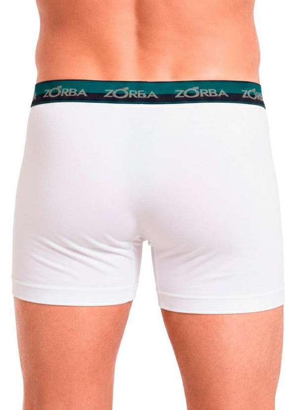 Zorba - Kit com 3 Cuecas Boxer Zorba 702 Branco 3