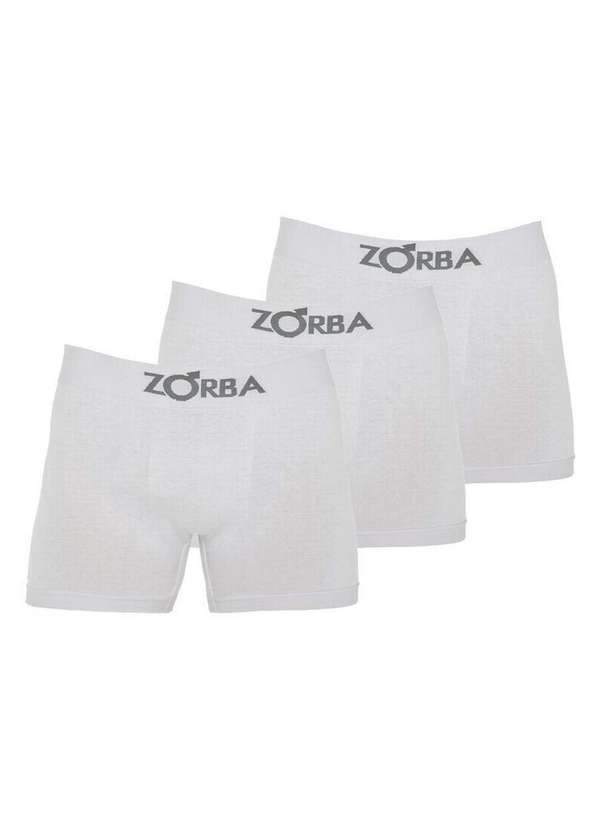 Zorba - Kit com 3 Cuecas Boxer Zorba 781 Colorido Branco 1