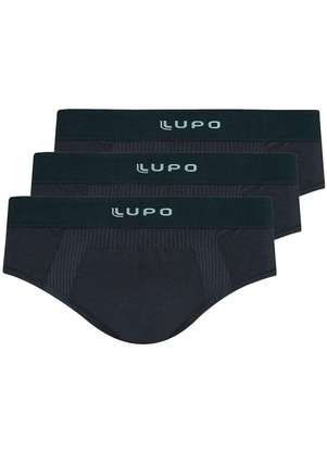 Kit com 3 Cuecas Slip Lupo 681-001 - LUPO