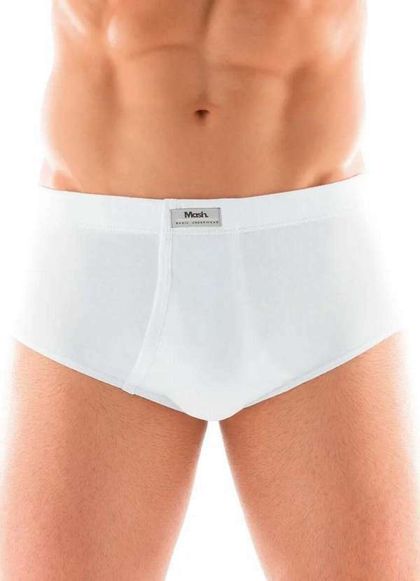 Mash - Kit com 3 Cuecas Slip Mash 072.50 com Abertura Branco 2