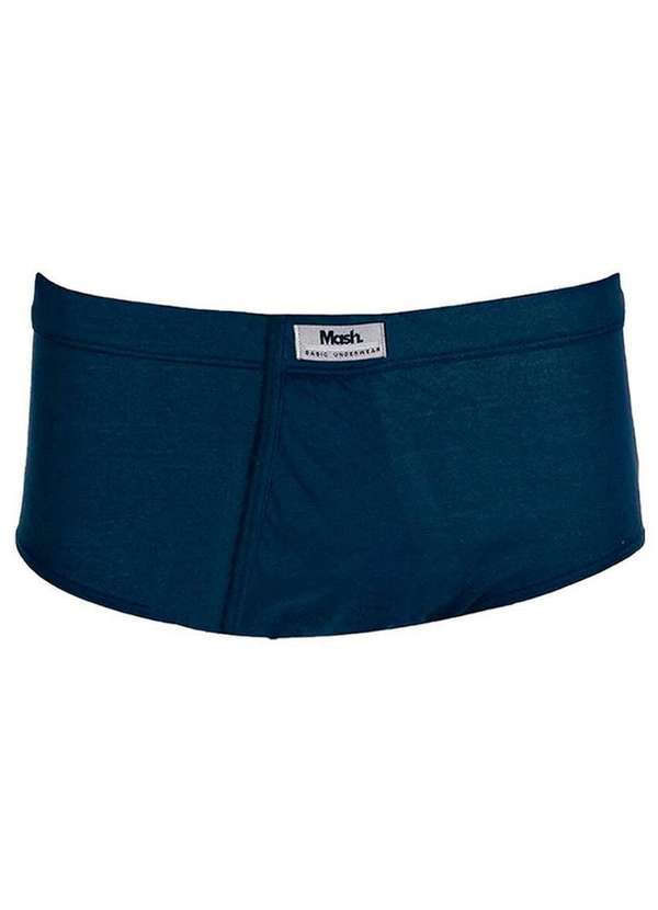 Mash - Kit com 3 Cuecas Slip Mash 072.50 com Abertura Branco-Marinho 3