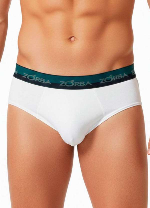 Zorba - Kit com 3 Cuecas Slip Zorba 0764 Branco 2