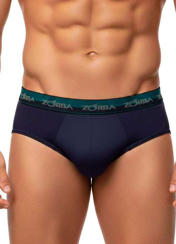 Zorba - Kit com 3 Cuecas Slip Zorba 0764 Marinho 2