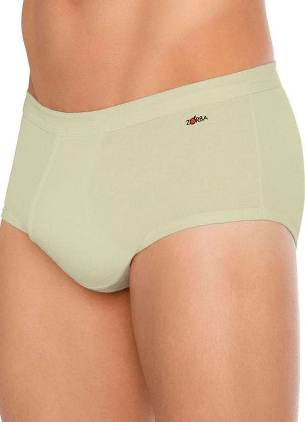 Zorba - Kit com 3 Cuecas Slip Zorba com Abertura 185 Bege 4