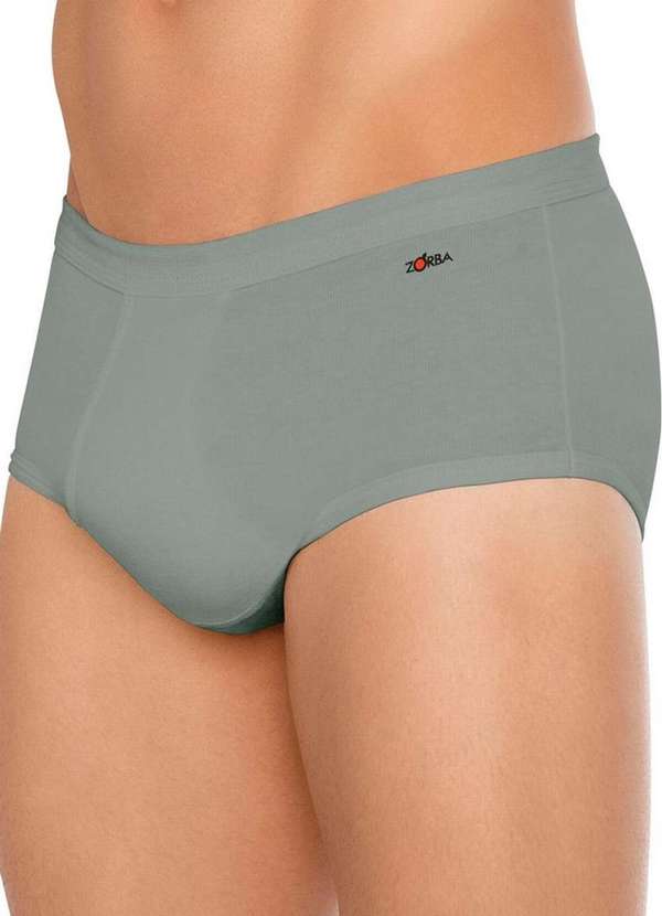 Zorba - Kit com 3 Cuecas Slip Zorba com Abertura 185 Grafite 4