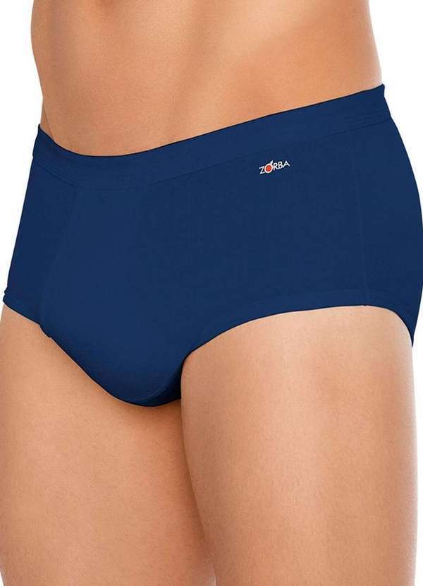 Zorba - Kit com 3 Cuecas Slip Zorba com Abertura 185 Marinho 4
