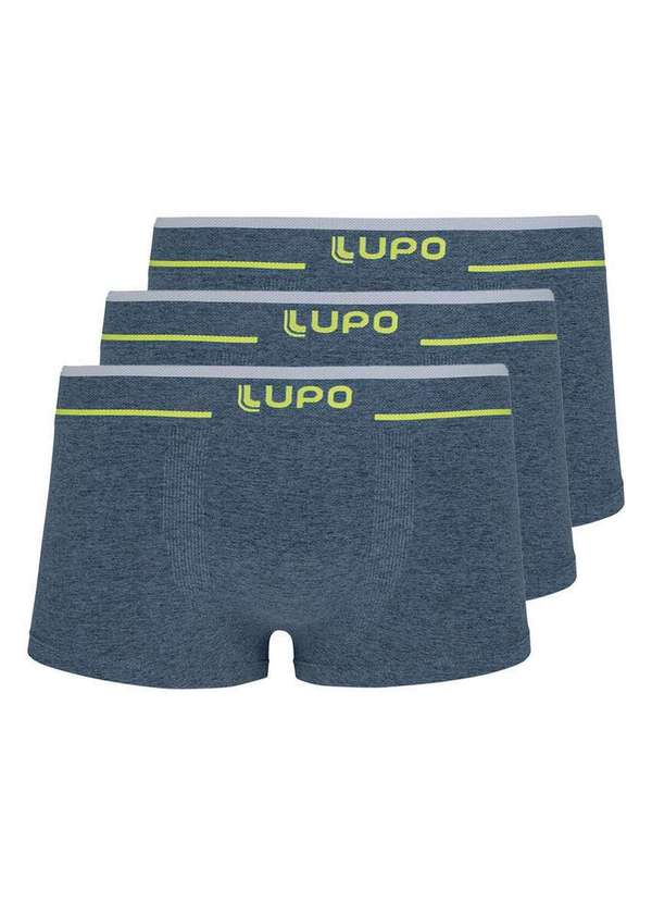 Lupo - Kit com 3 Cuecas Sunga Lupo 526-001 Azul