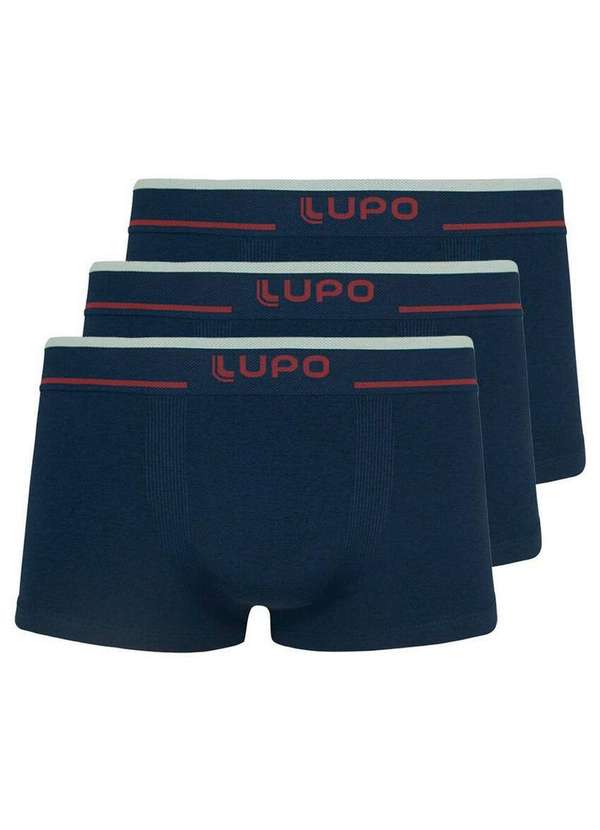 Lupo - Kit com 3 Cuecas Sunga Lupo 526-001 Marinho