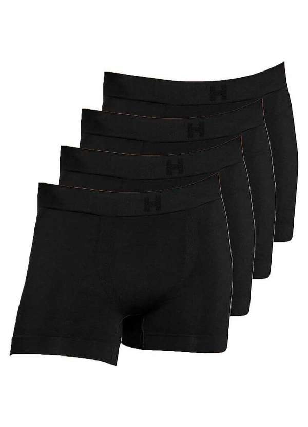 Hope - Kit com 4 Cuecas Boxer Hope Smc61020 Preto