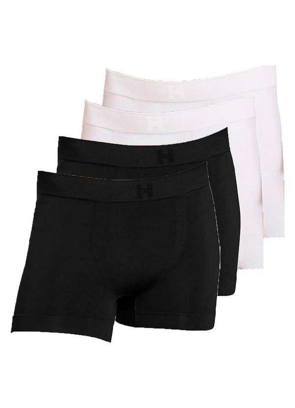 Hope - Kit com 4 Cuecas Boxer Hope Smc61020 Preto-Branco