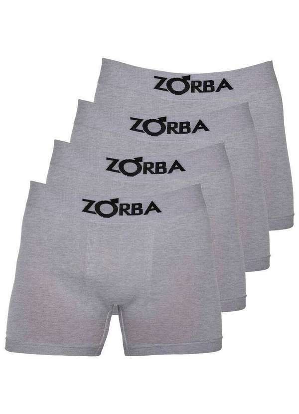 Zorba - Kit com 4 Cuecas Boxer Zorba 781 Mescla-Claro