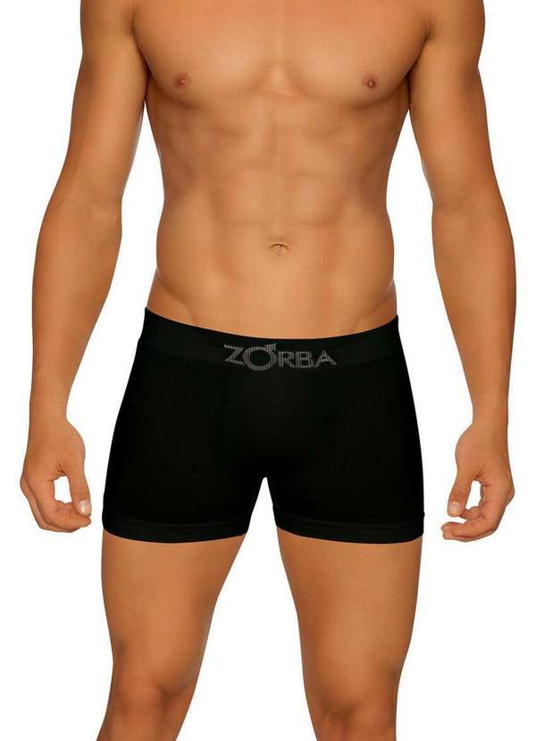 Zorba - Kit com 4 Cuecas Boxer Zorba 781 Preto-Mescla-Branco-Marinho 2