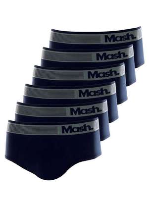Kit com 6 Cueca Slip Mash 713.02 - MASH