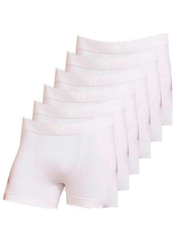 Hope - Kit com 6 Cuecas Boxer Hope Smc61020 Branco