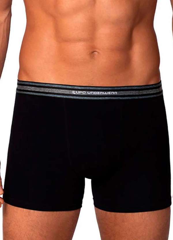 Lupo - Kit com 6 Cuecas Boxer Lupo 523-003 Azul-Preto 4
