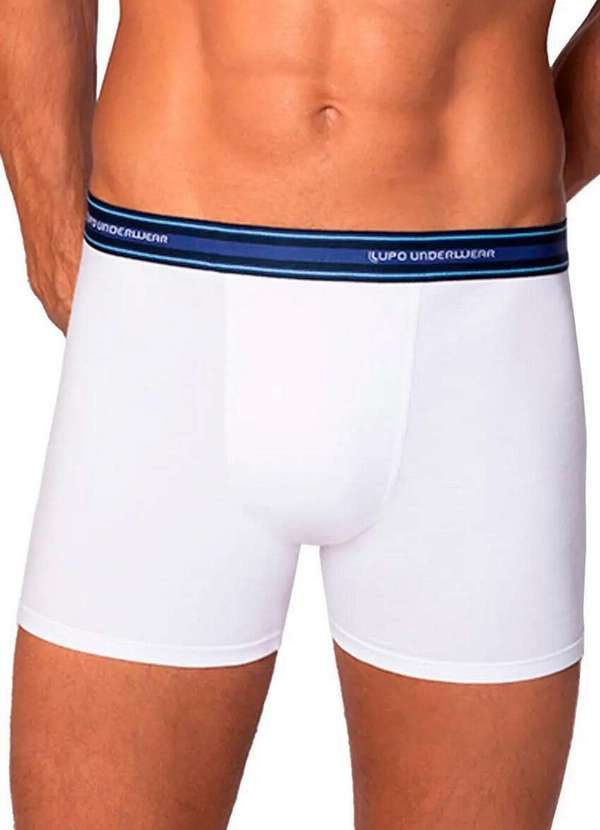 Lupo - Kit com 6 Cuecas Boxer Lupo 523-003 Branco 2