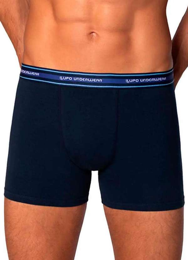 Lupo - Kit com 6 Cuecas Boxer Lupo 523-003 Marinho-Azul 2
