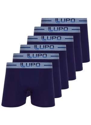 Kit com 6 Cuecas Boxer Lupo 784-016 - LUPO