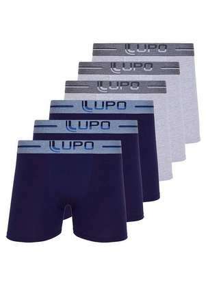 Kit com 6 Cuecas Boxer Lupo 784-016 - LUPO