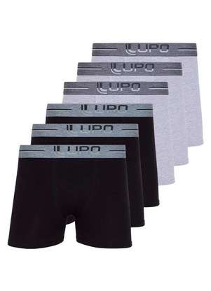 Kit com 6 Cuecas Boxer Lupo 784-016 - LUPO