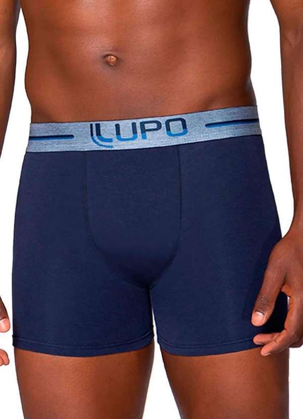 Lupo - Kit com 6 Cuecas Boxer Lupo 784-016 Preto-Marinho 4