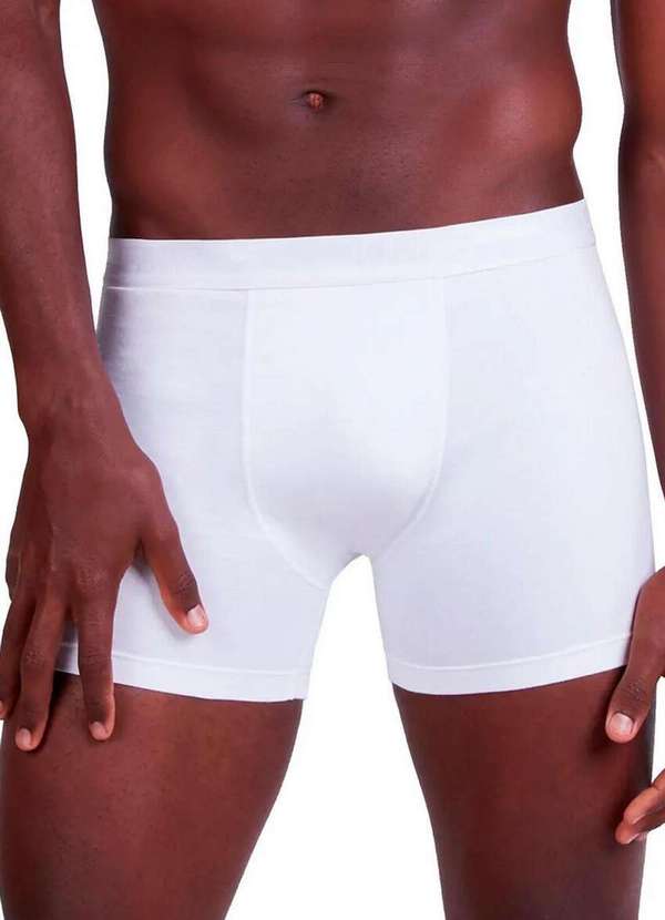 Lupo - Kit com 6 Cuecas Boxer Lupo 784-017 Branco-Preto 2