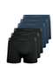 Selene - Kit com 6 Cuecas Boxer Selene 11070-002/003/440 Preto-Branco - variação: Preto-Chumbo