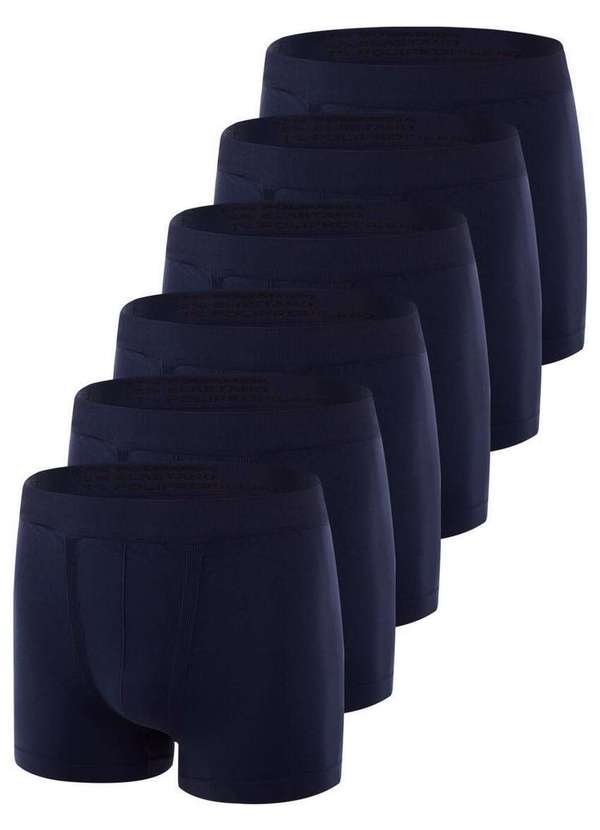 Trifil - Kit com 6 Cuecas Boxer Trifil 4620 Marinho