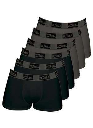 Zorba - Kit com 6 Cuecas Boxer Zorba 717 Preto-Chumbo 0